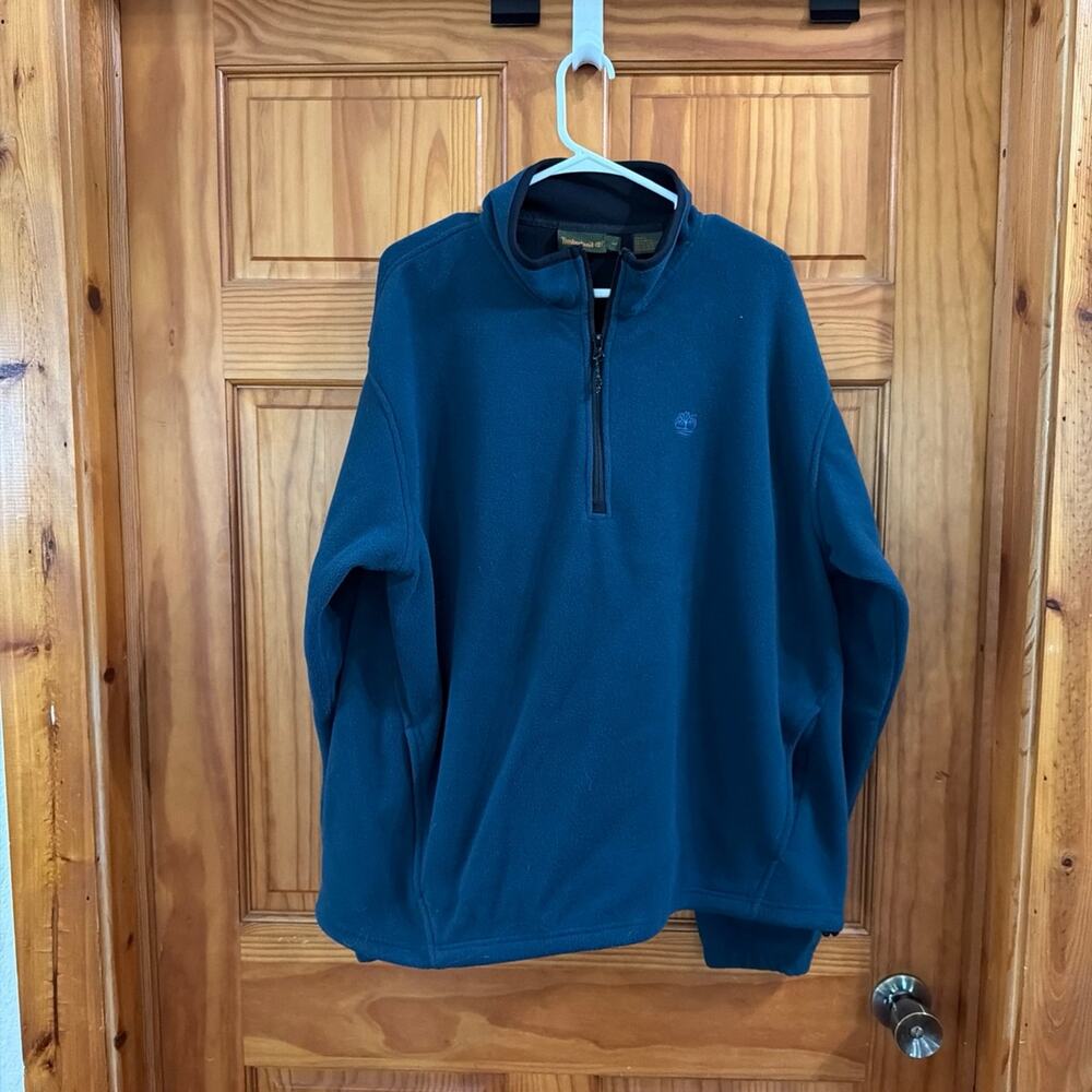 Timberland Men's Blue Fleece Pullover Jacket Size L